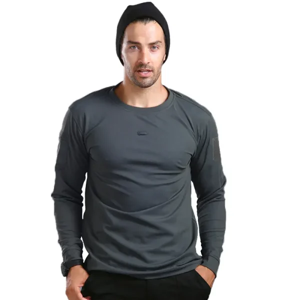 Polyester Crew Neck Shirt - 图片 4